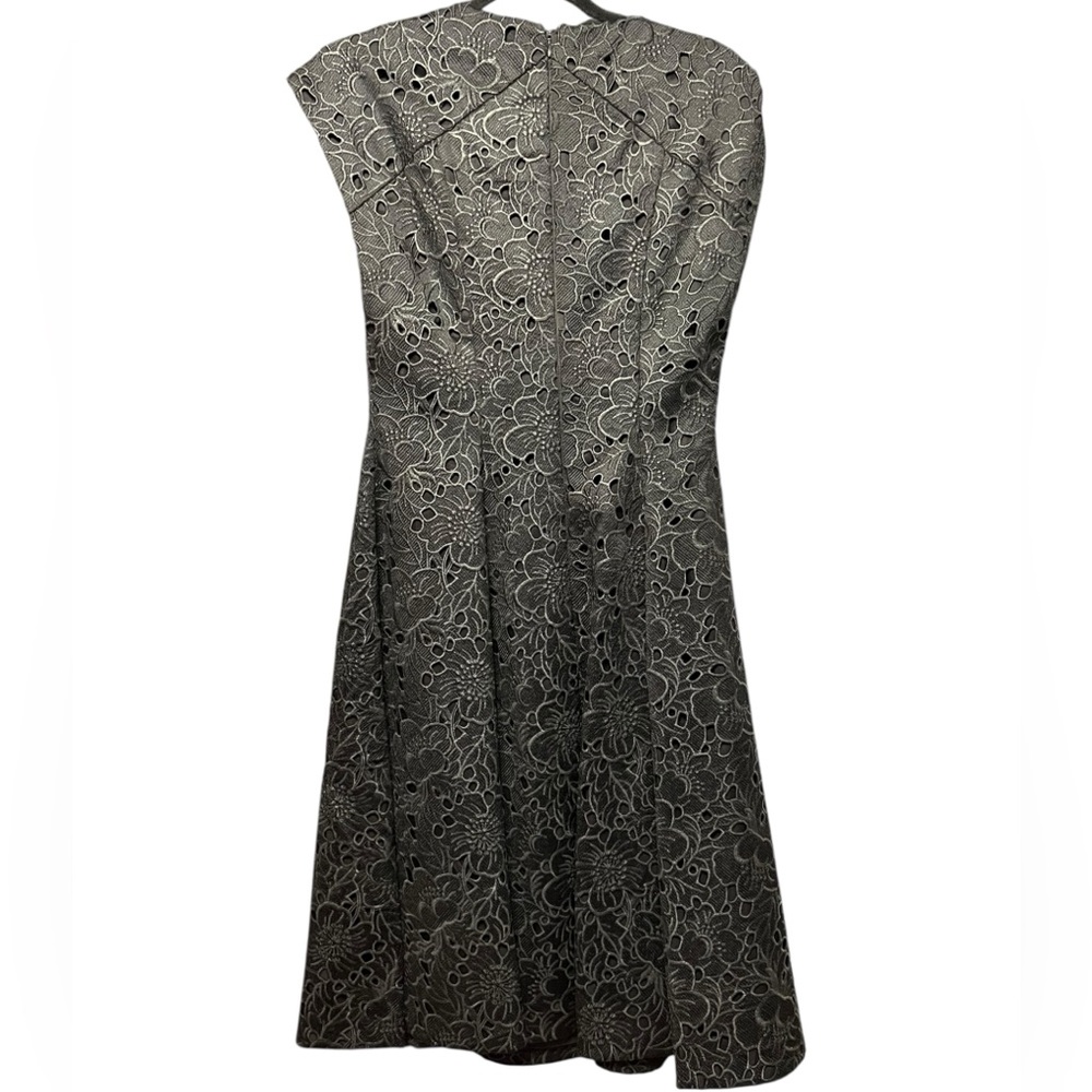 Sachin & Babi Noir Zulyanis Silk Combo Black Floral Lace Embellished Dress - Picture 3 of 7